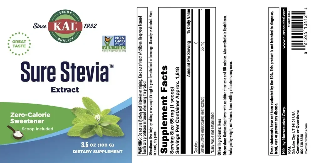 Product image for Sure Stevia Extract.