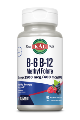 B6 B12 Methyl Folate ActivMelt Berry 60 tablets B6 B12 Methyl Folate ActivMelt Berry 60 tablets