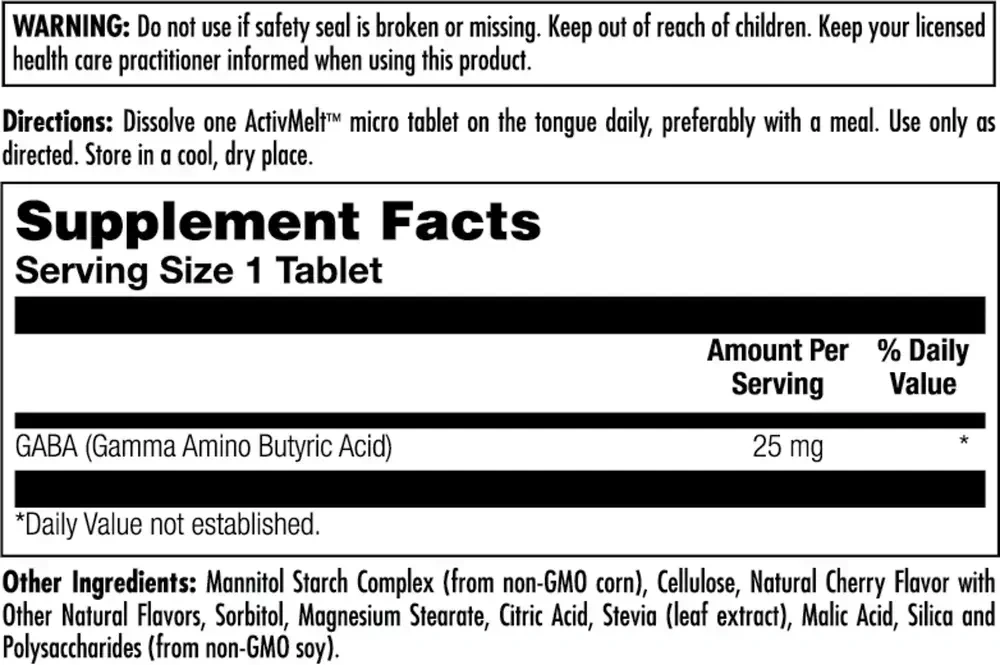Product image for GABA 25 mg Cherry.