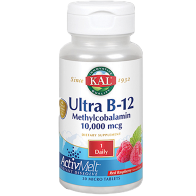 Ultra B-12 10,000 mcg Methyl Raspberry 30 tablets