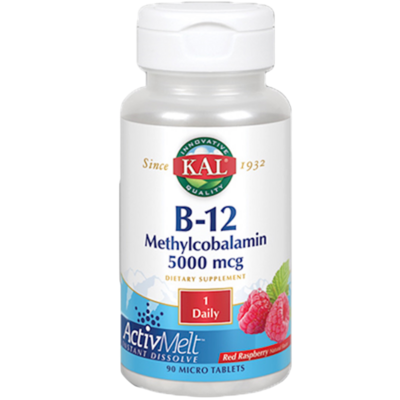 B12 Methylcobalamin 5,000 mcg Raspberry 90 tablets