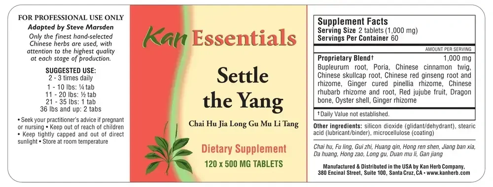 Product image for Settle the Yang.