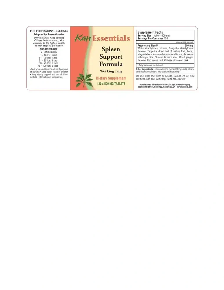 Product image for Spleen Support Formula.