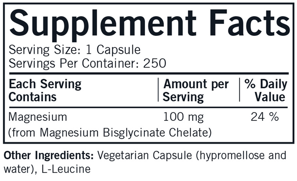 Product image for Magnesium Glycinate - Bio-Max Series - Hypoallergenic.