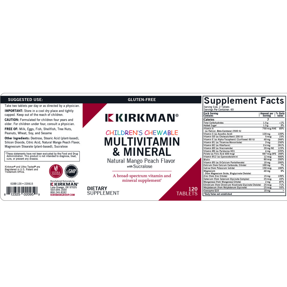 Product image for Children's Chewable Multi-Vitamin Mineral Wafers Chews.