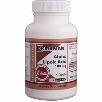 Alpha Lipoic Acid 100 mg Capsules - Hypoallergenic 120 capsules
