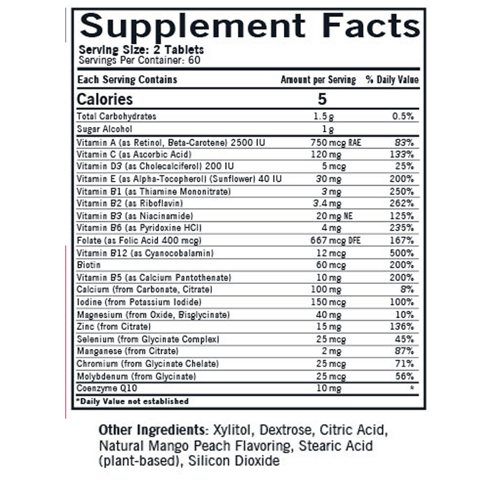 Product image for Children's Chewable Multi-Vitamin/Mineral w/Xylitol.