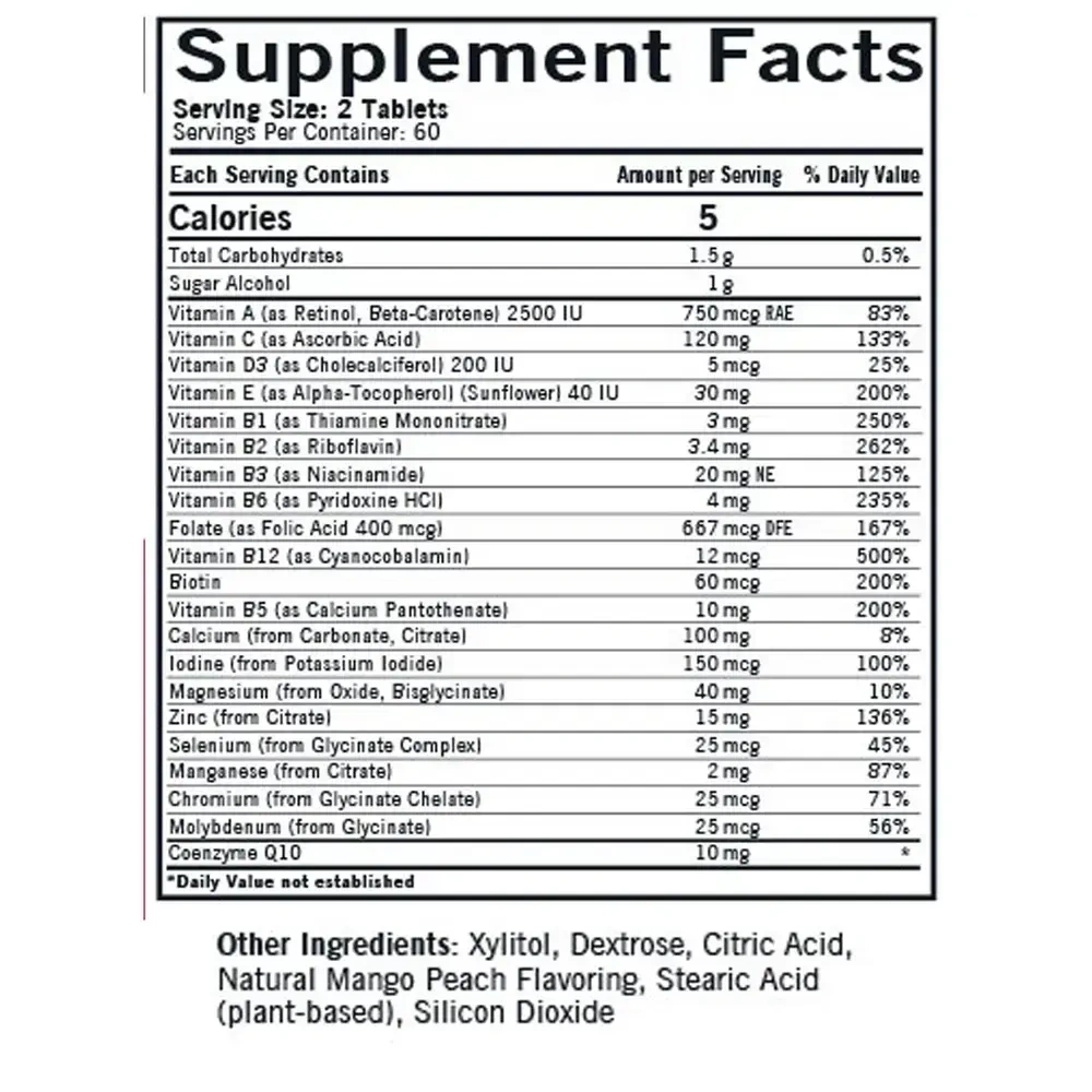 Product image for Children's Chewable Multi-Vitamin/Mineral w/Xylitol.