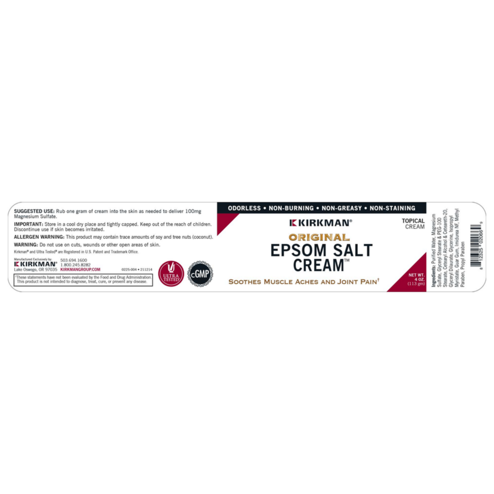 Product image for Original Epsom Salt Cream.