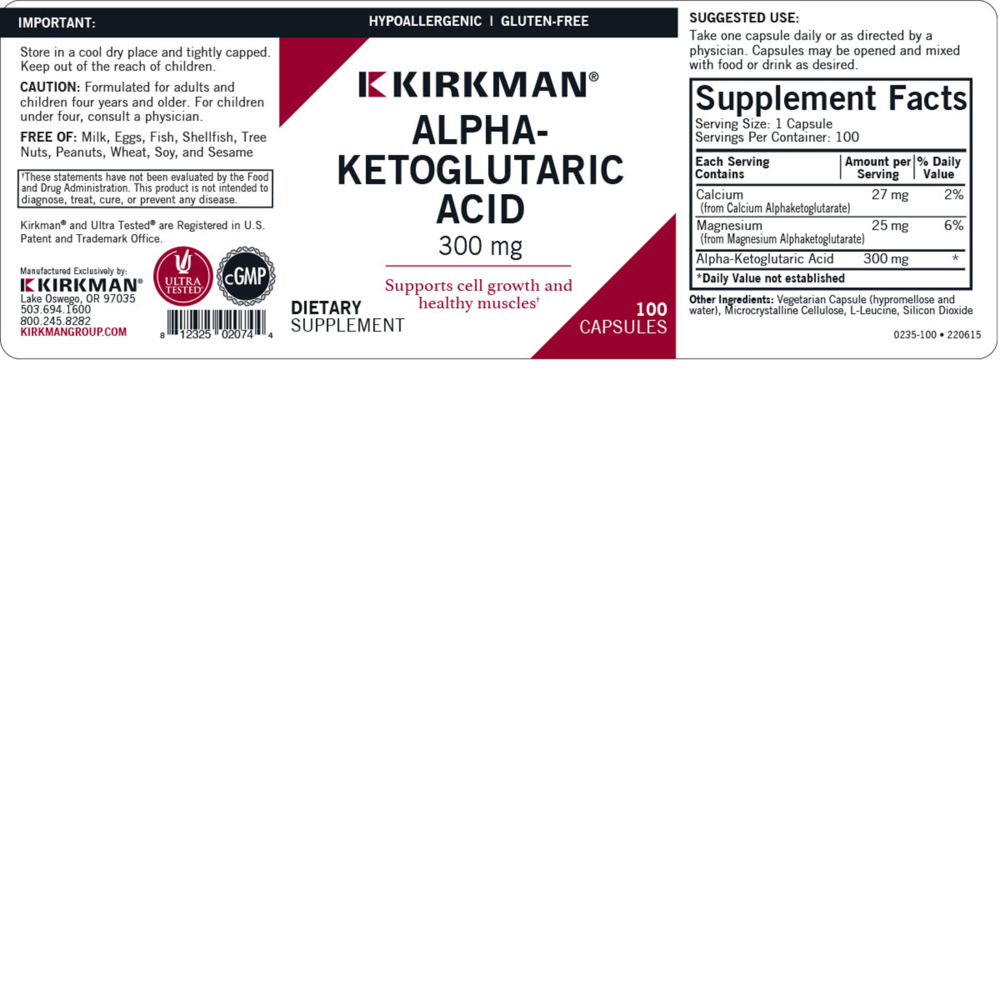 Product image for Alpha Ketoglutaric Acid.