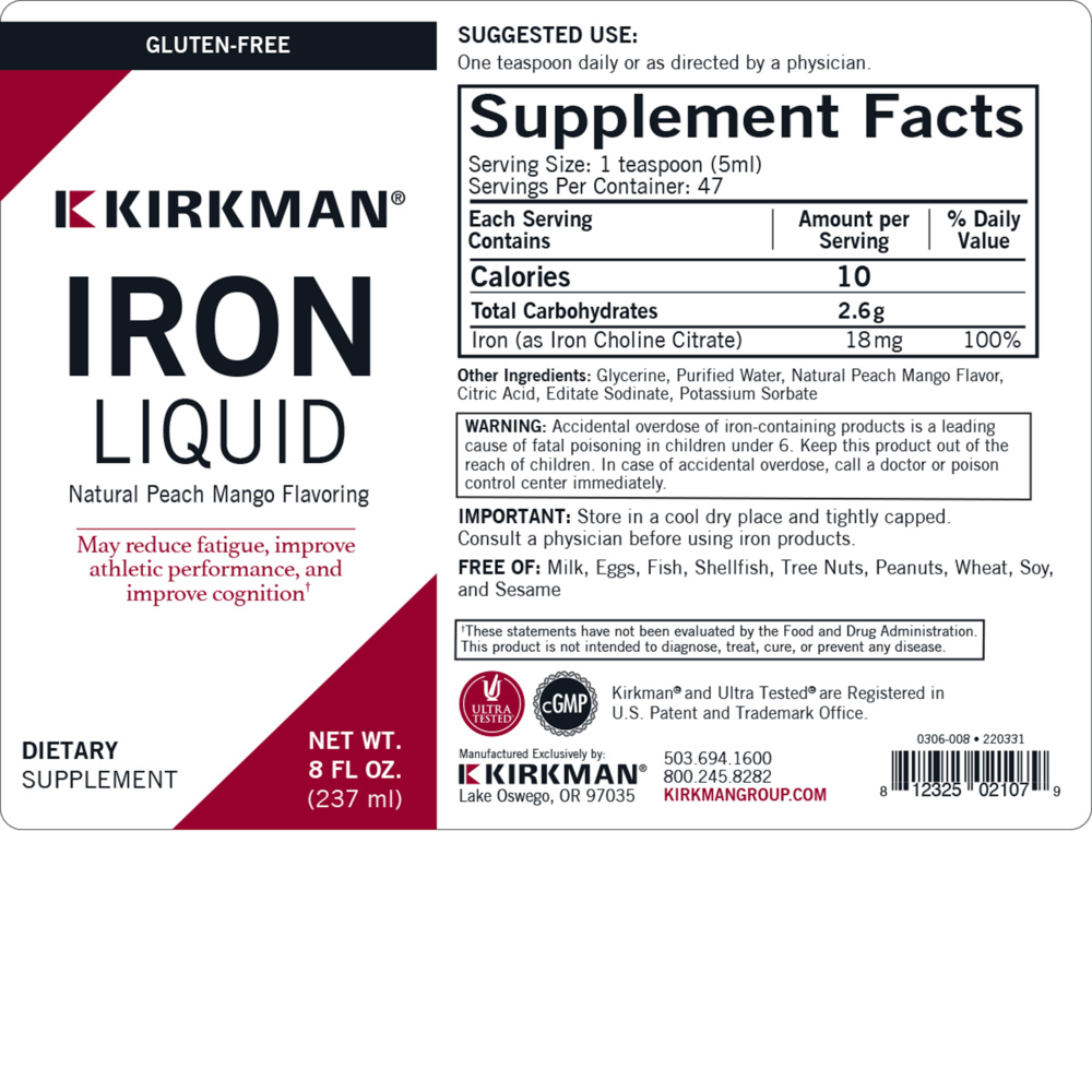 Product image for Iron Liquid.