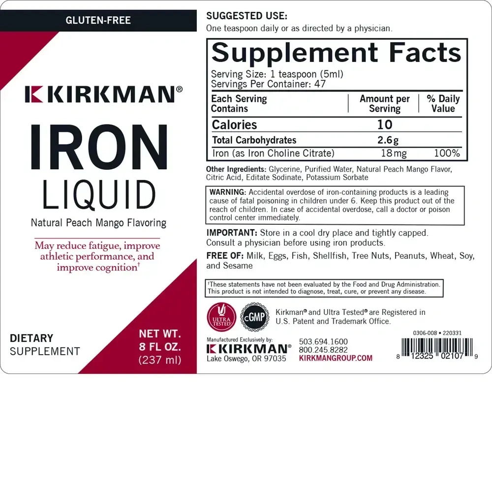 Product image for Iron Liquid.