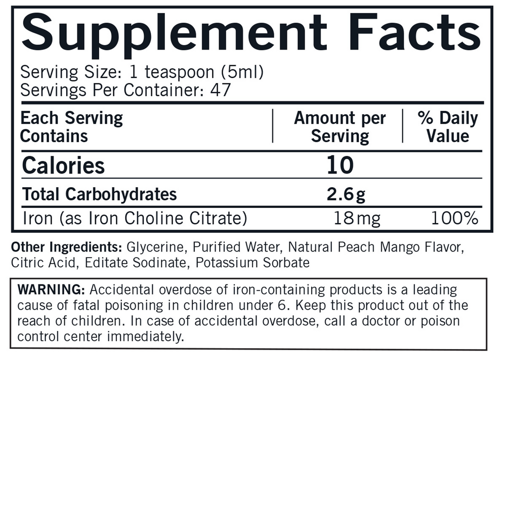 Product image for Iron Liquid.