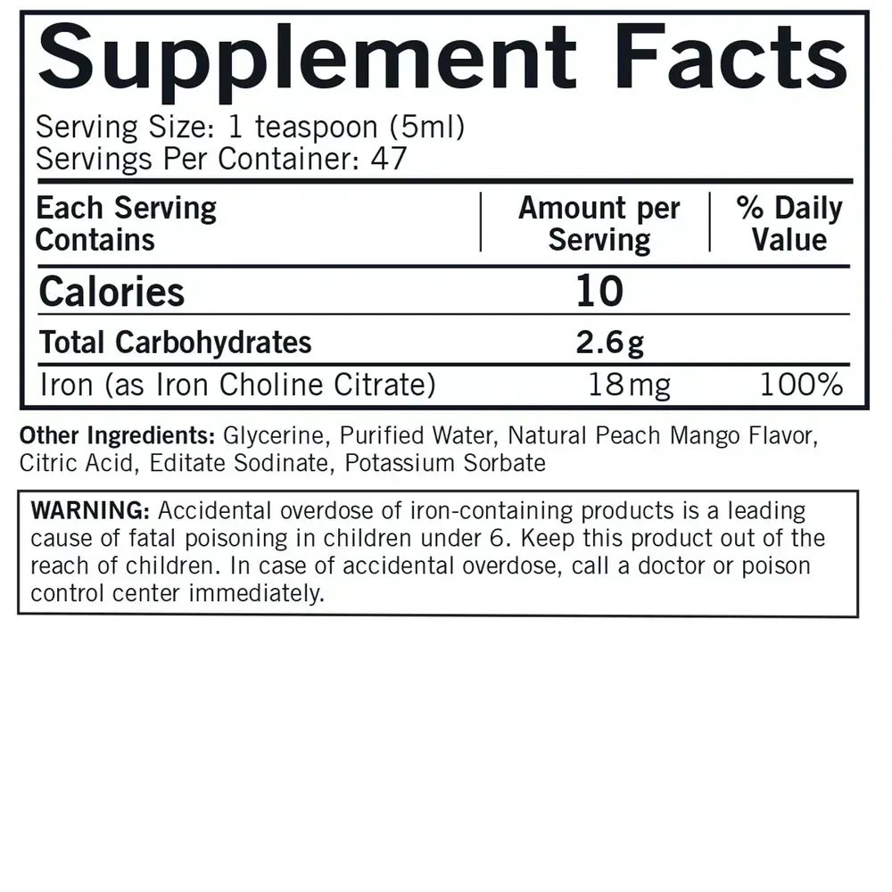 Product image for Iron Liquid.