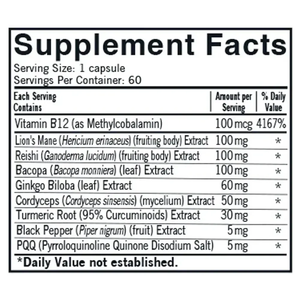 Product image for Mushroom Mental Clarity &amp; Focus.