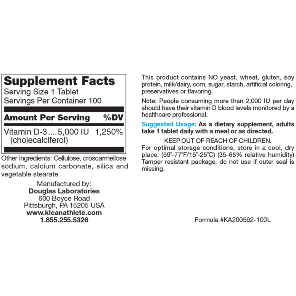 Product image for Klean-D 5,000 IU.