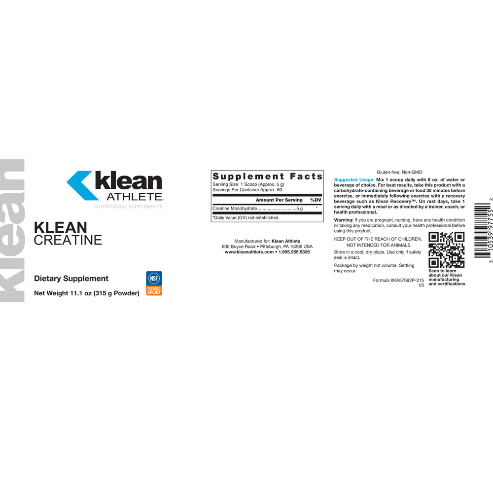 Product image for Klean Creatine.