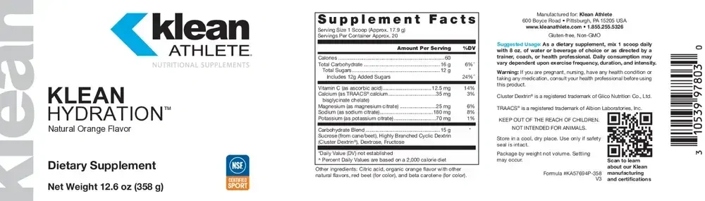 Product image for Klean Hydration.