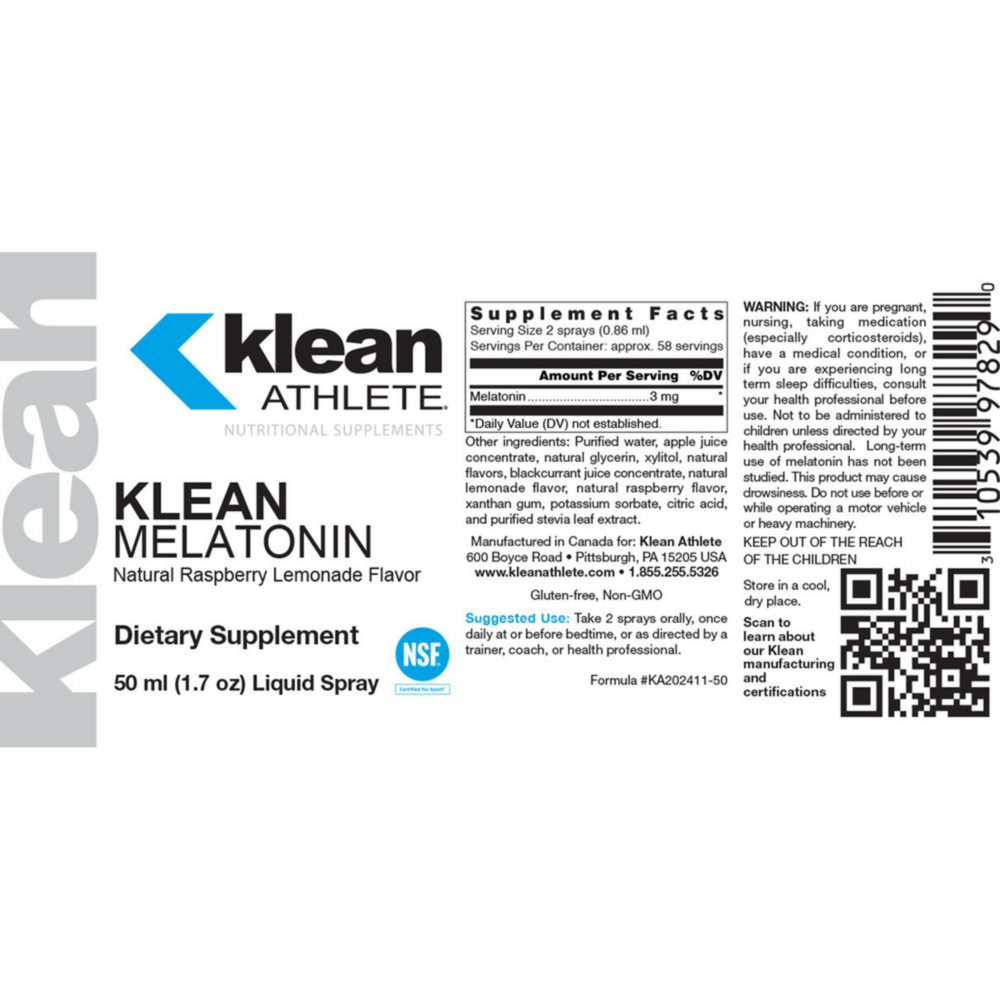 Product image for Klean Melatonin.