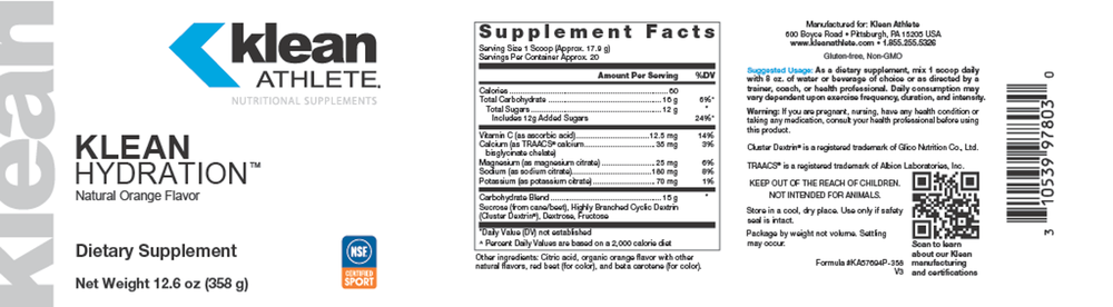 Product image for Klean Hydration (California Only).