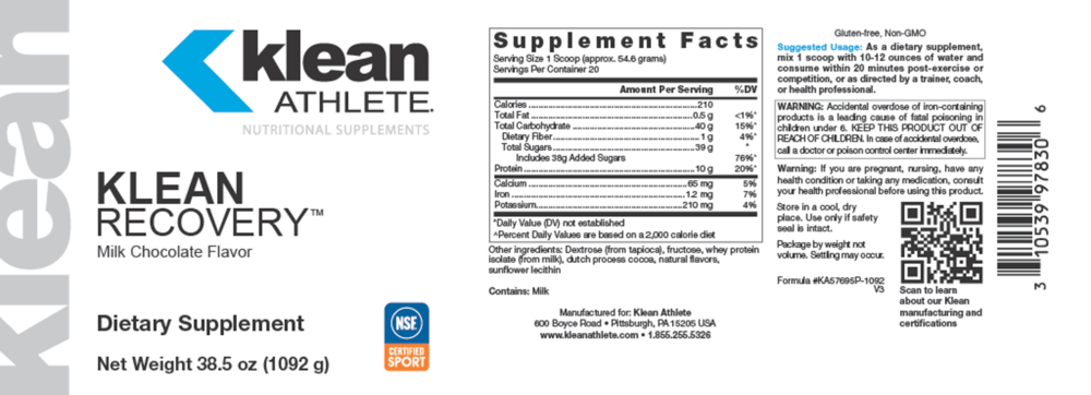 Product image for Klean Recovery (California Only).