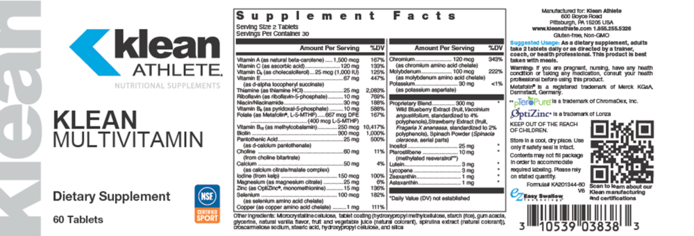 Product image for Klean Multivitamin (California Only).