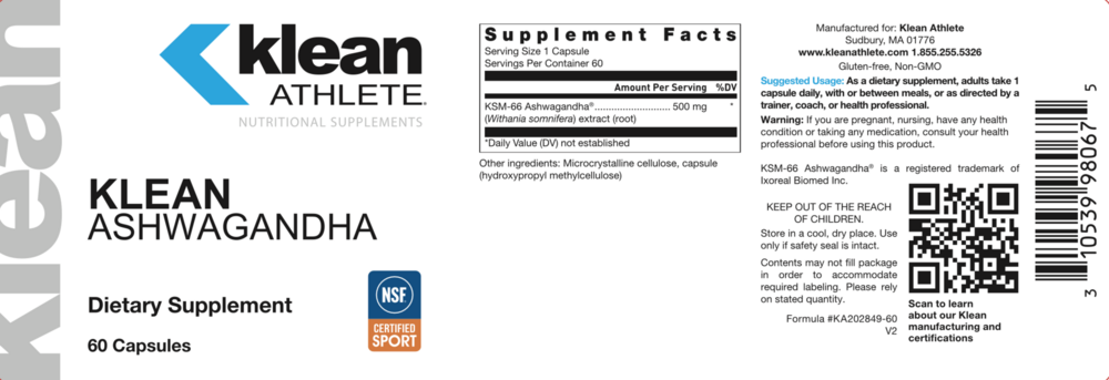 Product image for Klean Ashwagandha.