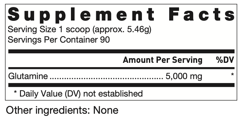 Product image for Klean Glutamine.
