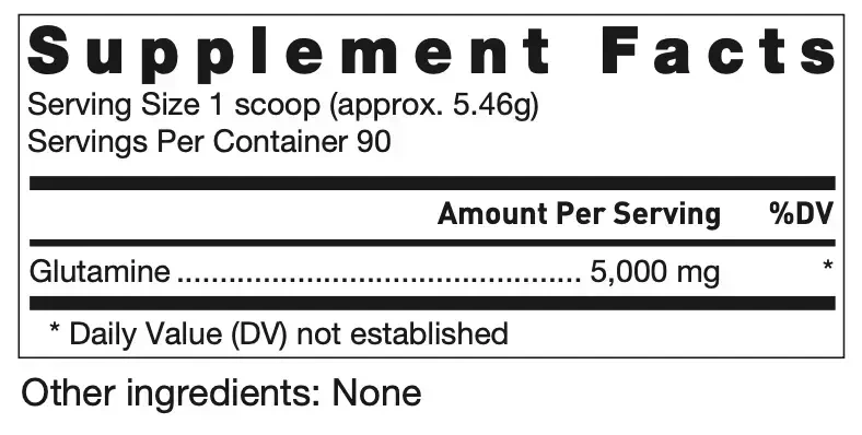 Product image for Klean Glutamine.