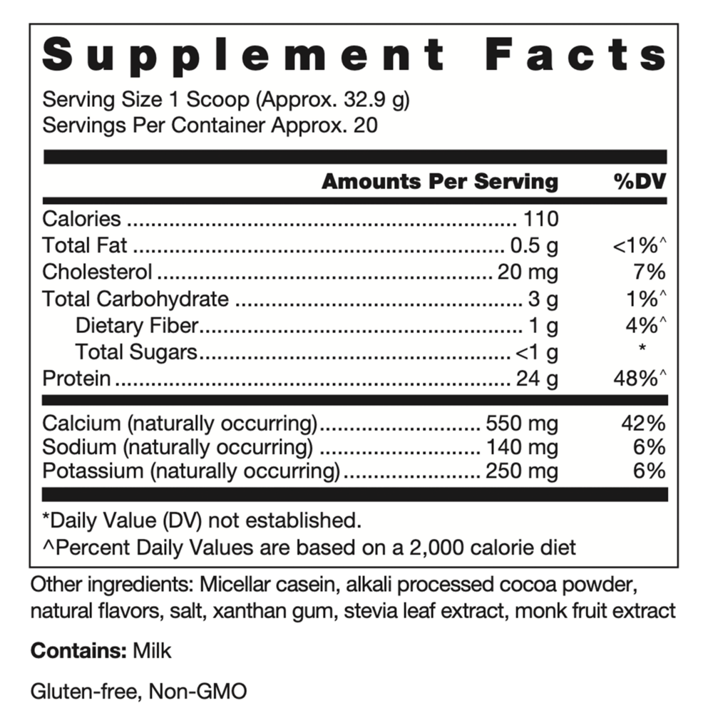 Product image for Klean Casein Protein - Natural Chocolate Flavor.