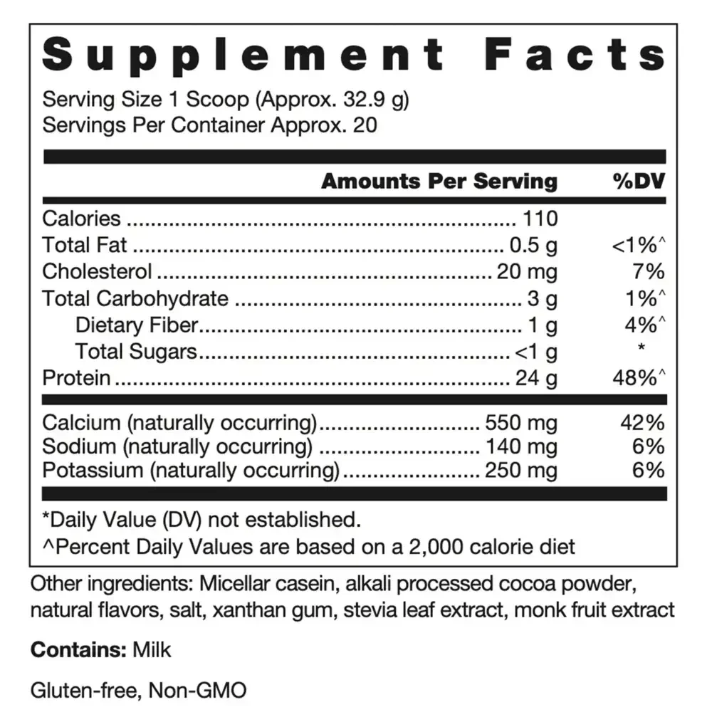 Product image for Klean Casein Protein - Natural Chocolate Flavor.