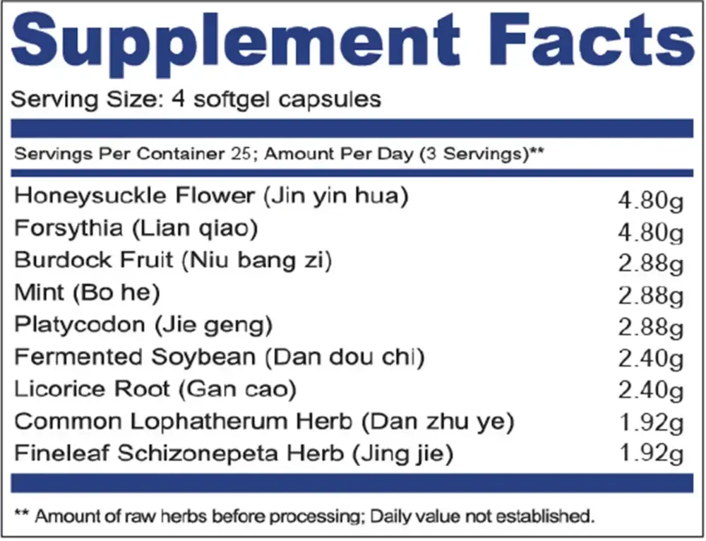 Product image for Yin Qiao Formula.