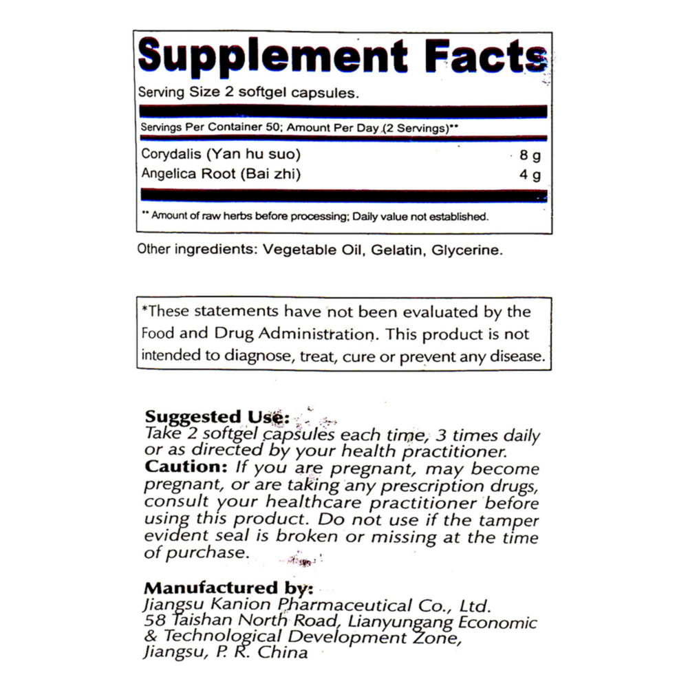 Product image for Corydalis and Angelica.