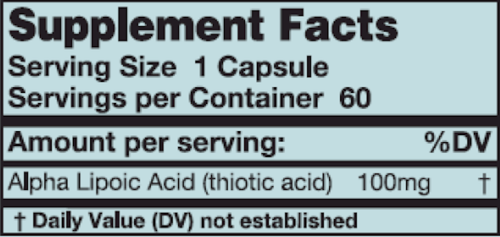 Product image for Alpha Lipoic Acid.