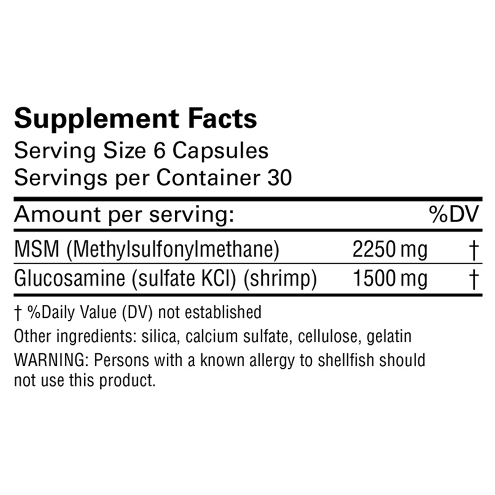 Product image for Glucosamine/MSM.