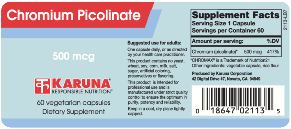 Product image for Chromium Picolinate.