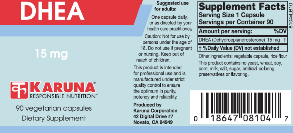 Product image for DHEA 15mg.