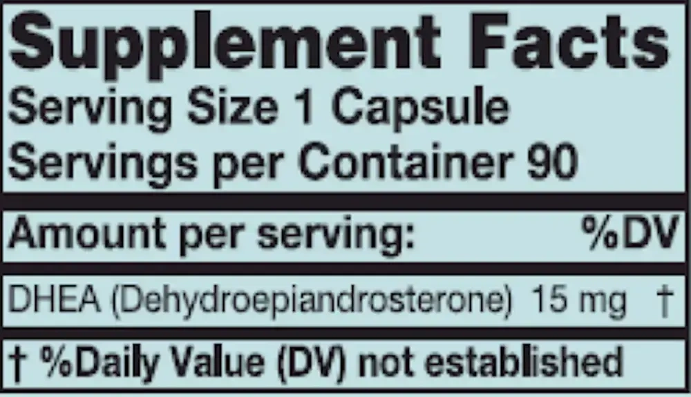 Product image for DHEA 15mg.