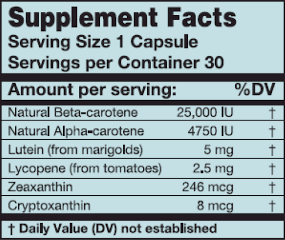 Product image for Mixed Carotenoids.