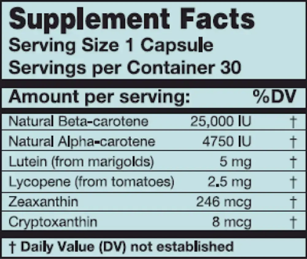 Product image for Mixed Carotenoids.