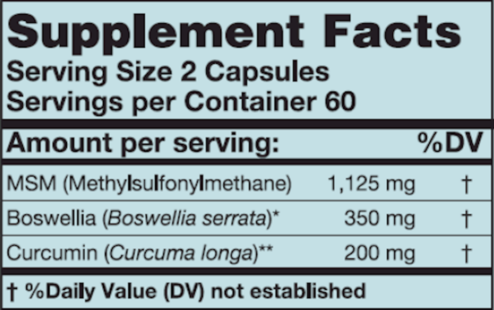 Product image for MSM Plus.