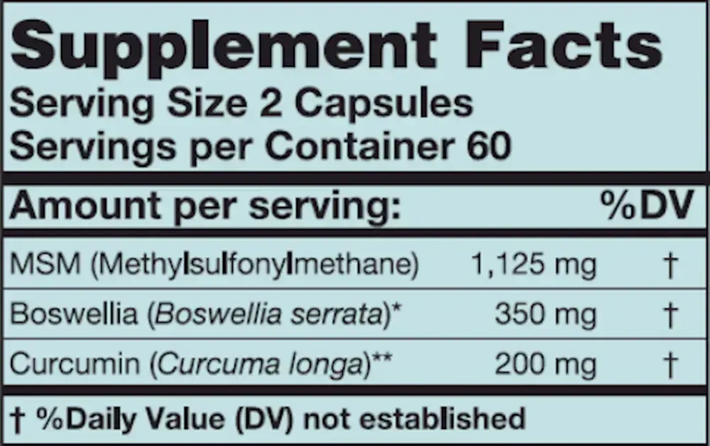 Product image for MSM Plus.