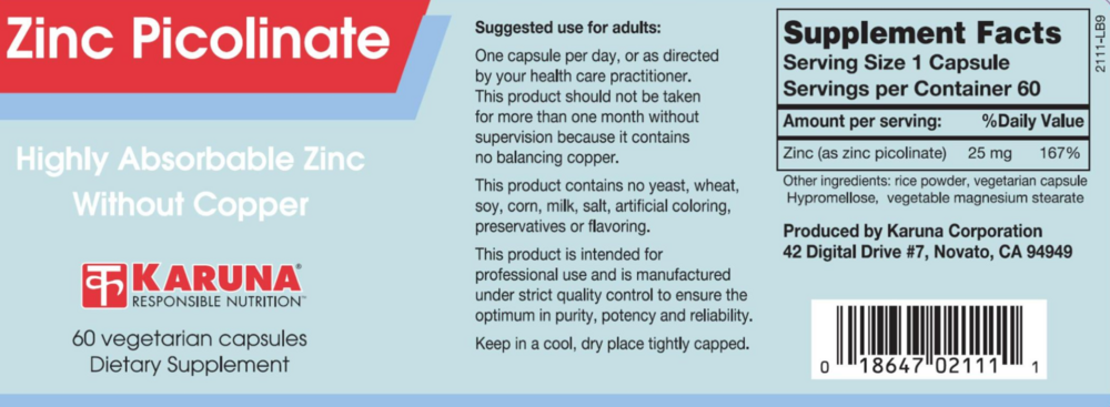 Product image for Zinc Picolinate.