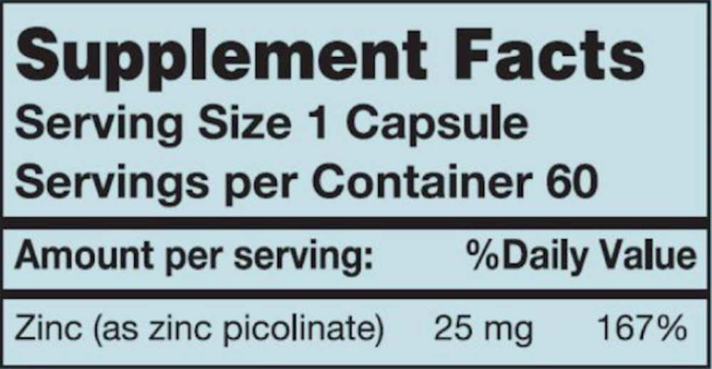 Product image for Zinc Picolinate.