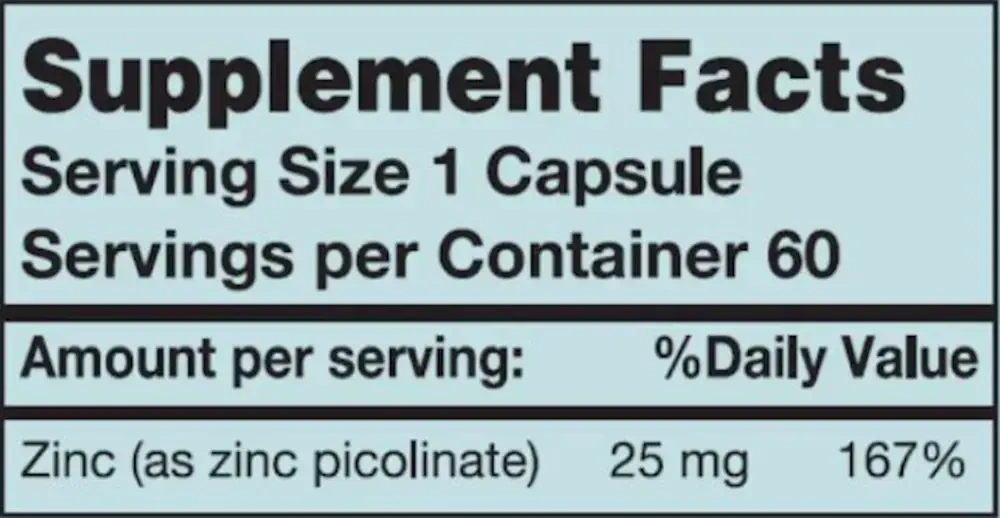 Product image for Zinc Picolinate.