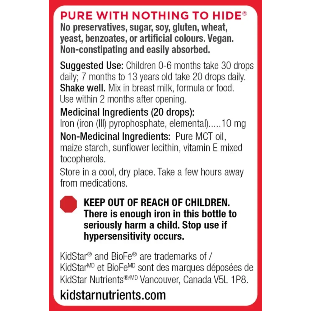 Product image for BioFe Pure Iron Drops (Unflavoured).