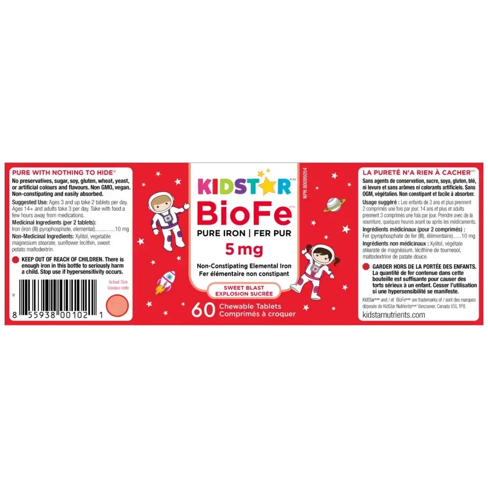 Product image for BioFe Pure Iron Chewable (Sweet Blast).