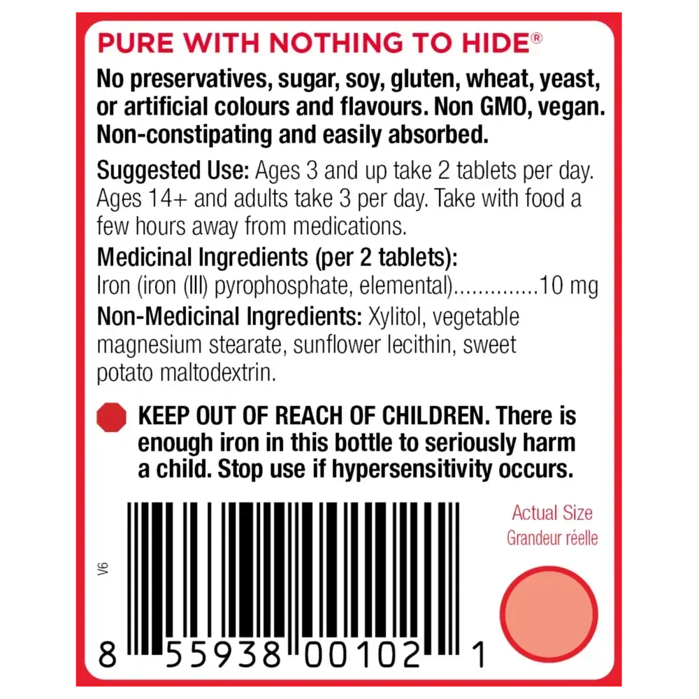 Product image for BioFe Pure Iron Chewable (Sweet Blast).
