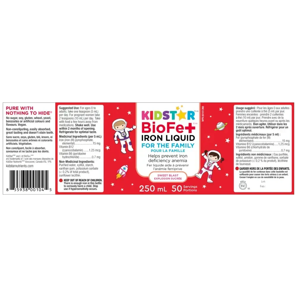 Product image for BioFe+ Iron Liquid (Sweet Blast).