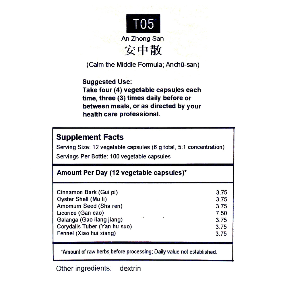 Product image for Calm the Middle Formula (T05).